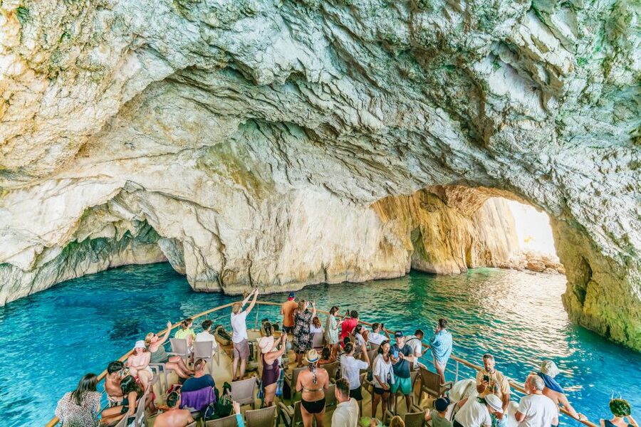 From Corfu Island: Antipaxos & Paxos Blue Caves Boat Cruise - Antipaxos brings the day’s best swim