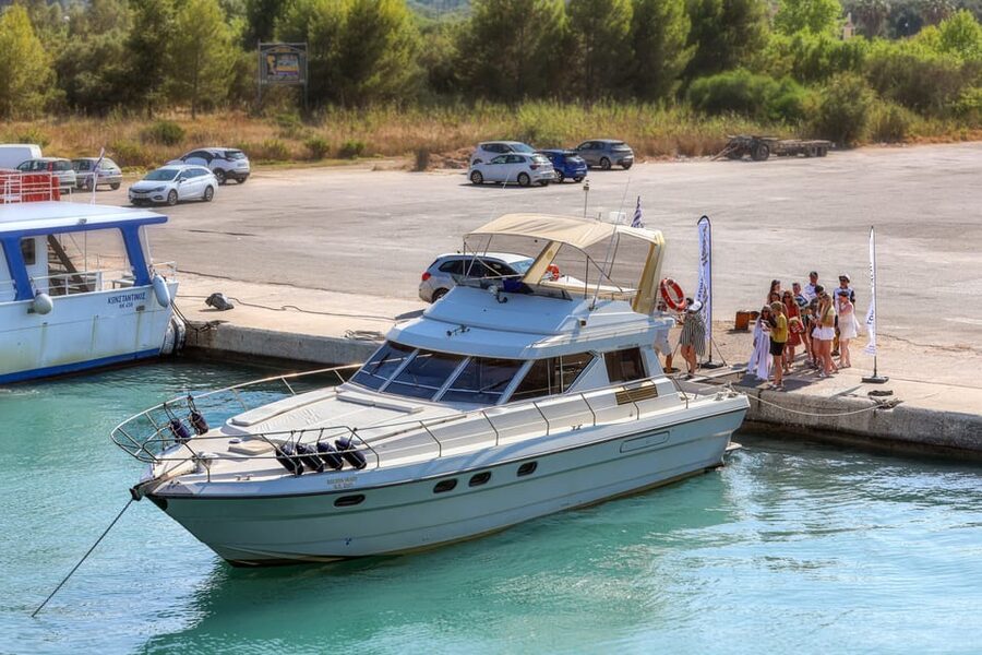From Corfu: Luxury Yacht Cruise to Paxos and Antipaxos - Leaving Lefkimmi for Lakka