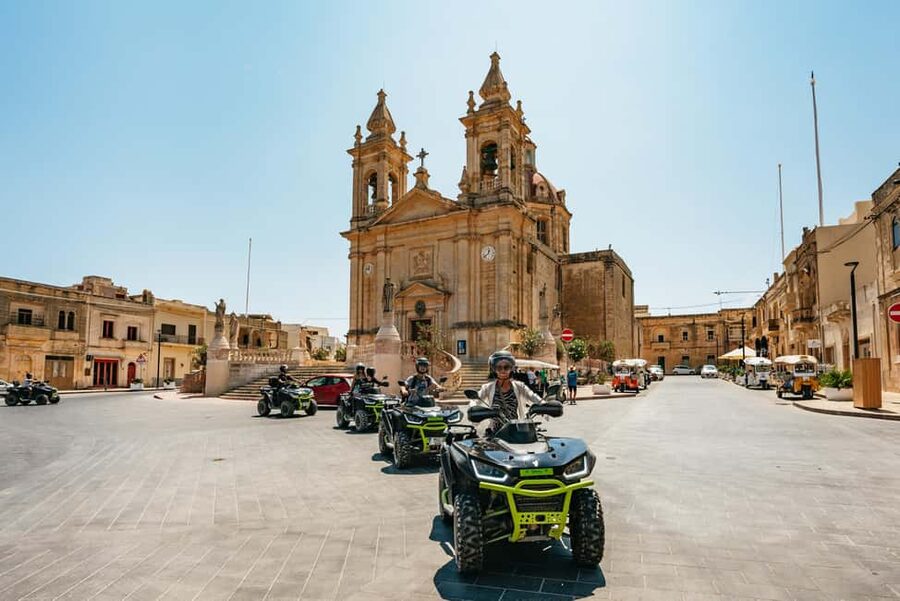From Malta: Gozo Quad Bike Tour & Comino Boat Tour w/ Lunch - Safety briefing and the first quad-bike miles