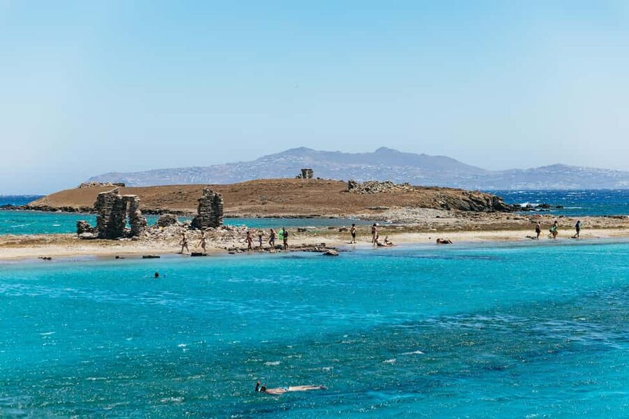 From Mykonos: Cruise to Delos and Rhenia with Lunch - Rhenia: Clear Water and an Uninhabited Shore