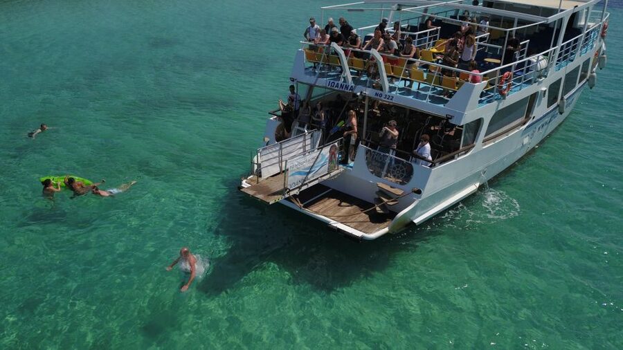From Ouranoupoli: Blue Lagoon Two Island Cruise - My call: book it if you want variety and value