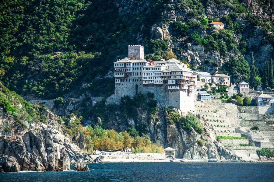 From Ouranoupolis: Cruise to Mount Athos Monasteries - Commentary, languages, and the sound problem