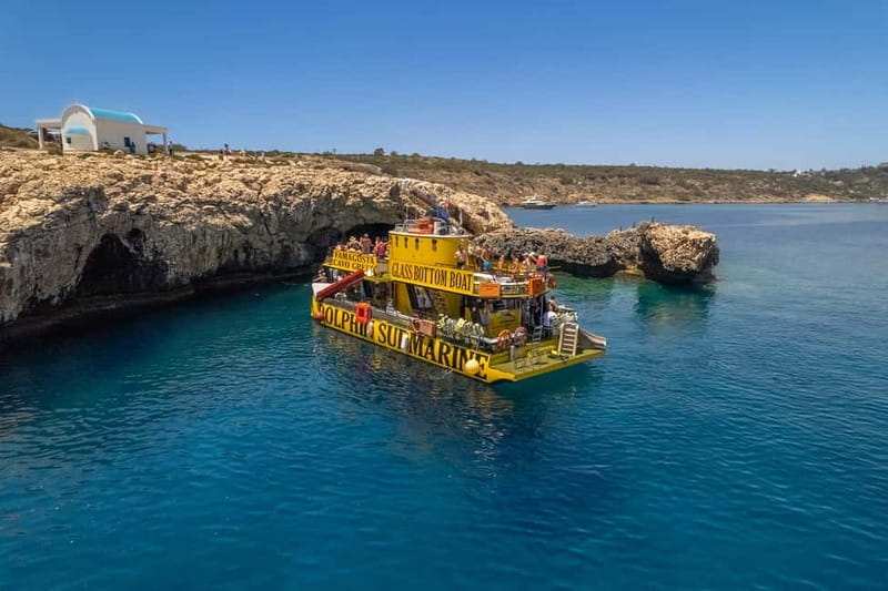 From Protaras: Cruise to Blue Lagoon, Turtle Cove & Sea Cave - Cape Greco’s caves and rock formations