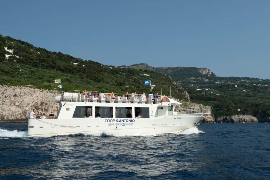 From Sorrento/Nerano: Capri Island Cruise with Guide Onboard - Augustus Gardens and the views toward the Faraglioni