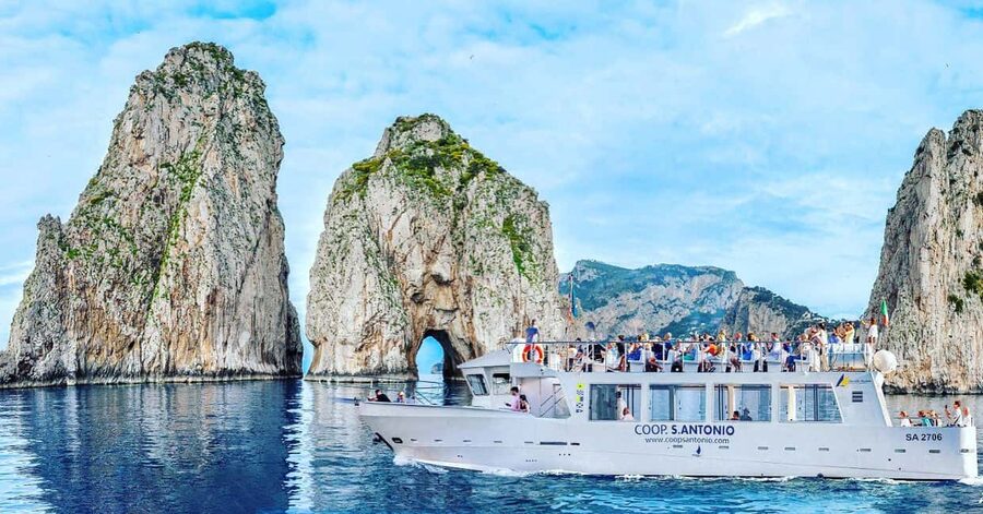 From Sorrento/Nerano: Capri Island Cruise with Guide Onboard - Capri town: the island’s famous first stop