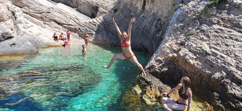 From Split: Blue Cave, Hvar, Mamma Mia, 5 Islands boat Tour - Cruising past the Pakleni Islands to Hvar