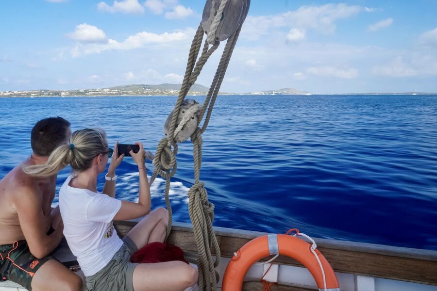 From Stintino: Asinara Vintage Sailing Boat Tour with Lunch - Cala Barche and lunch on the water