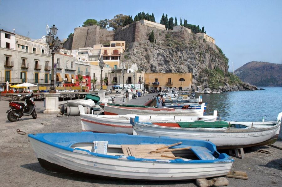 From Taormina: Lipari and Vulcano Mini Cruise Aeolian Tour - From Taormina to Milazzo by air-conditioned bus