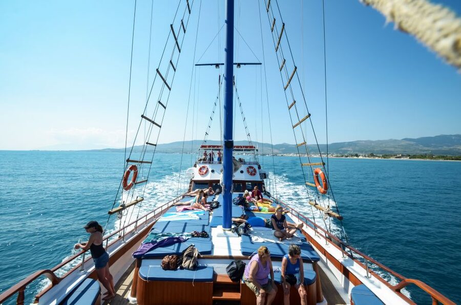 From the Port of Kos: Full Day Boat Cruise to 3 Islands - Vathi, Kalymnos, and its natural fjord