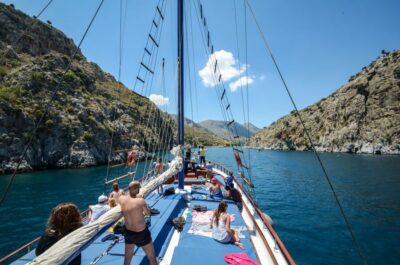 From the Port of Kos: Full Day Boat Cruise to 3 Islands