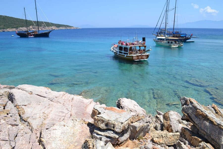 Full-Day Orak Island Boat Trip from Bodrum - German Bay: another look at the coast