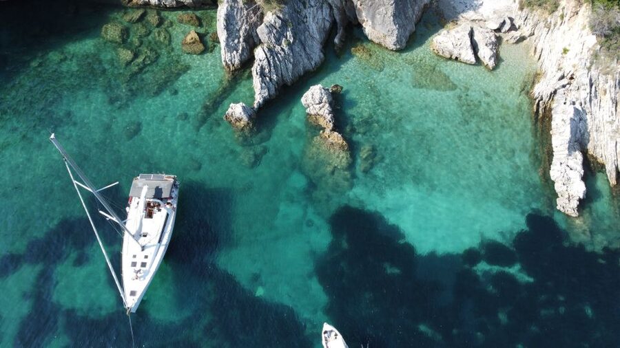 Gouvia: Corfu Island Sailing Trip with Snack and Soft Drinks - Barbati Beach is the first taste of Corfu’s clear water