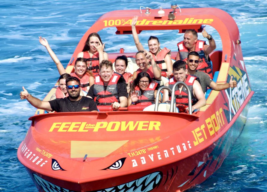 Hersonissos: Jet Boat Tour with Snorkeling - Saint George’s Bay gives the hour a calmer center