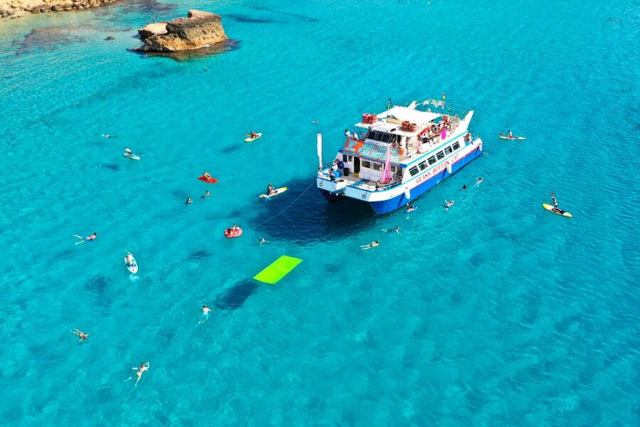 Ibiza: Beach Hopping Cruise w/ Paddleboard, Food, & Drinks - Cala Bassa: the first beach stop