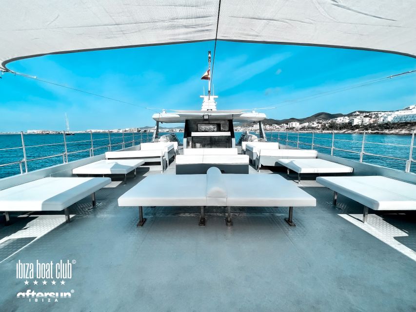 Ibiza: Sunset Boat Party at Ibiza Boat Club with Open Bar - Sun beds, space, and comfort