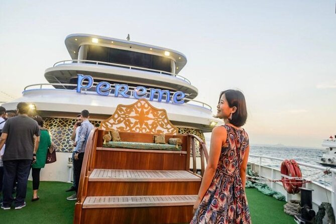 Istanbul Bosphorus Cruise Dinner, Drinks & Show with Pickup - Sailing past Rumeli Fortress and the Fatih Sultan Mehmet Bridge