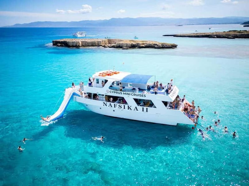 Latchi: Nafsika II Boat Cruise to the Blue Lagoon - Passing the Baths of Aphrodite