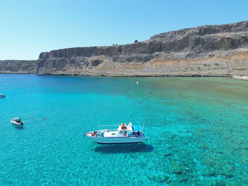 Lindos,Pefkos: All inclusive Swim & Snorkel Boat Cruise - St. Paul’s Bay for the final swim