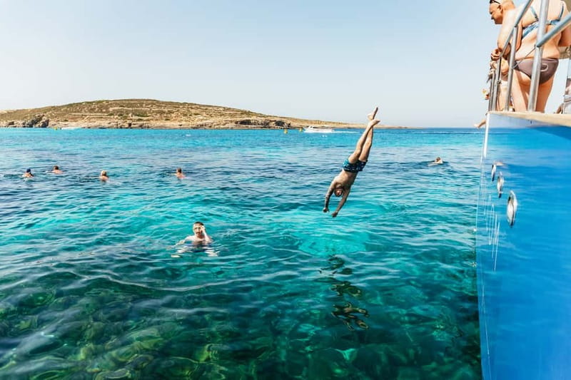Malta: Blue Lagoon, Beaches & Bays Trip by Catamaran - From Sirens Quay to the Blue Lagoon