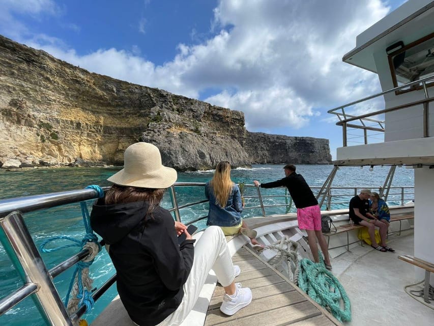 Malta: Gozo Comino and Blue Lagoon Boat Tour with Swim Stop - The return route past Elephant Rock and Santa Maria Caves