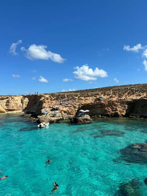 Malta: Gozo, Comino & Blue Lagoon Cruise - swim & sightsee - The Blue Lagoon: swim, slide, or stay on deck