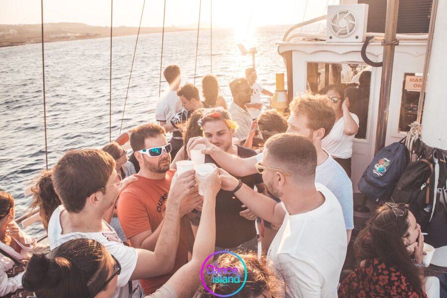 Malta: Sailboat Party with an Open Bar, Snack, and Swimming - Back onboard for the second half of the party