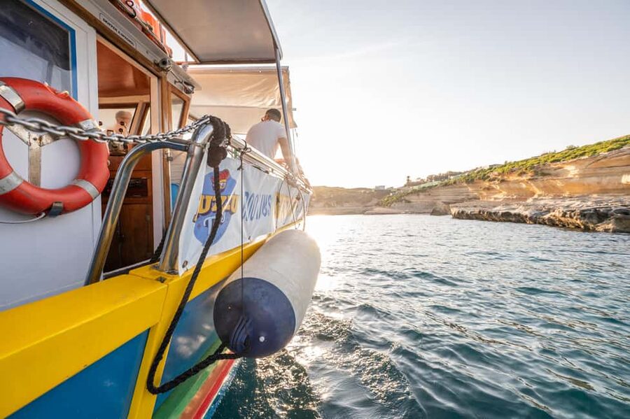 Malta: Sunset Boat Tour to St. Peter’s Pool and South Coast - Key points at a glance
