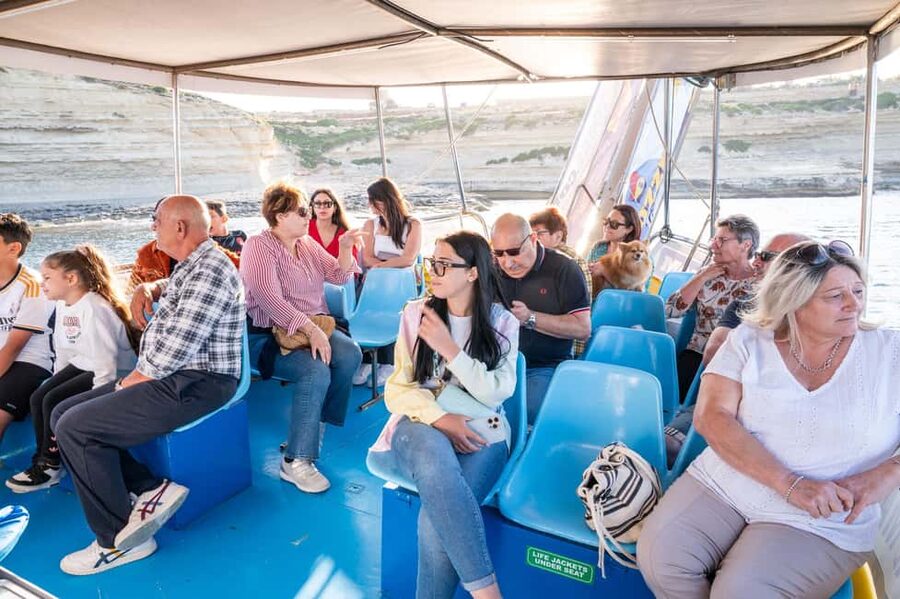 Malta: Sunset Boat Tour to St. Peter’s Pool and South Coast - Salt pans cut into the limestone