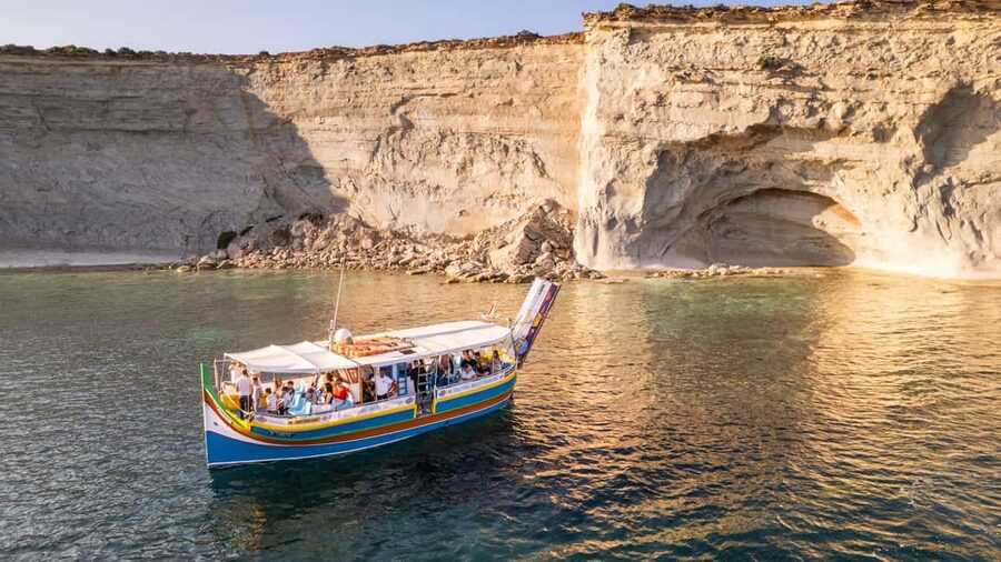 Malta: Sunset Boat Tour to St. Peter’s Pool and South Coast - Leaving Marsaskala for St. Thomas Bay