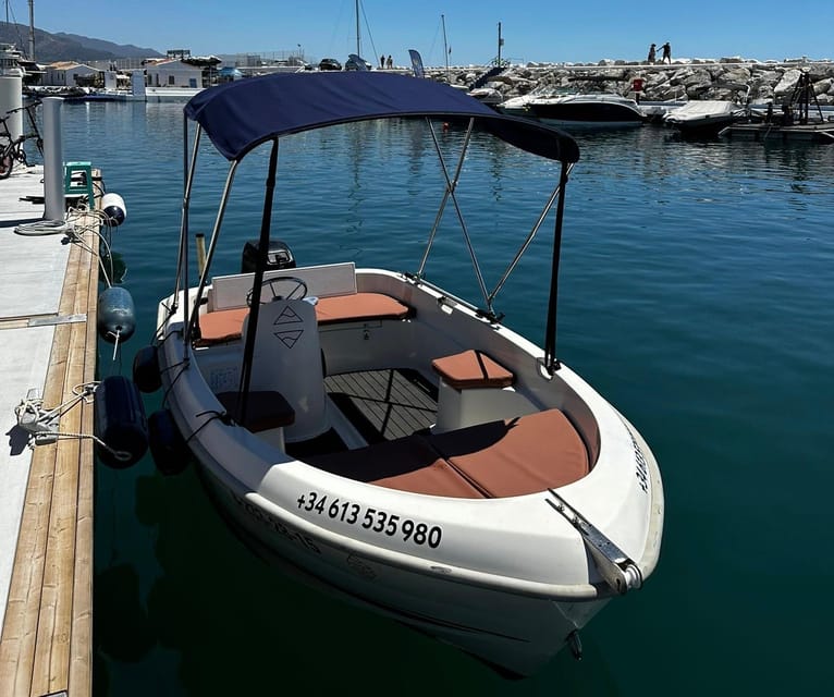 Marbella: Puerto Banús Boat Rental with No License Needed - Taking the helm in Puerto Banús