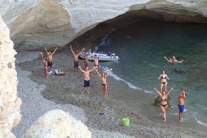 Milos Small-Group Full-Day Cruise with Snorkelling and Lunch - Agios Dimitrios and the final view across the bay