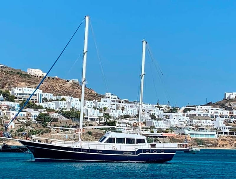 Mykonos: Delos and Rhenia Islands Cruise with BBQ Meal - Rhenia: Swimming, Snorkeling, and Lunch Aboard