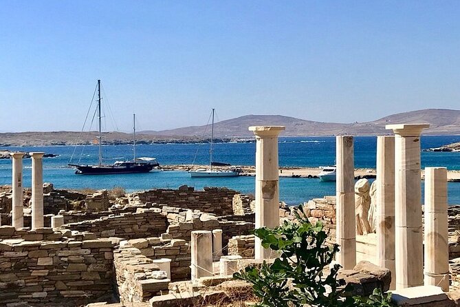 Mykonos Sail Cruise to Rhenia, Guided Tour of Delos, Lunch&Drinks - Swimming in Rhenia’s clear coves