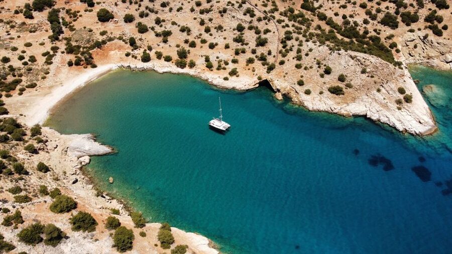 Naxos: Catamaran Cruise with Lunch & Drinks - Swimming stops and clear Aegean water