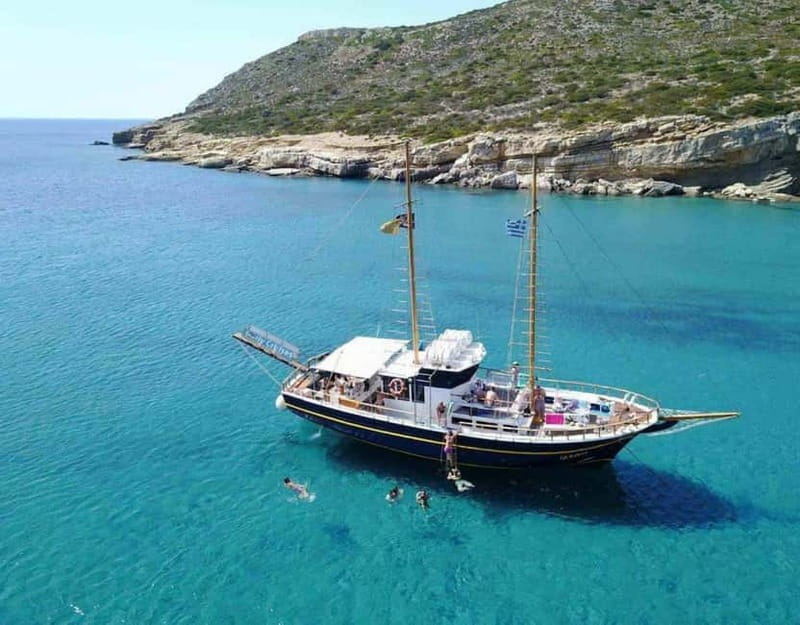 Naxos: Rina Cave-Koufonisi Cruise & Rina Cave Swim with BBQ - Setting out from Agia Anna at 9:30