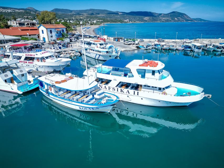 Paphos/Akamas: Blue Lagoon Bus & Boat Tour with Water Slide - Transport, pickup, and the eight-hour timetable