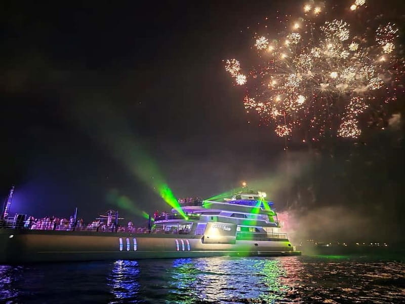 Paphos: Ocean Vision All-Inclusive Night Cruise, Dance, Show - Fireworks over Paphos Harbour