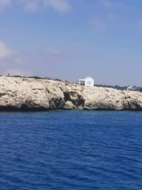 Protaras: Blue Lagoon and Turtles Pirate Cruise - Ayioi Anargiroi Cave, Love Bridge, and Saint Nicolas Church