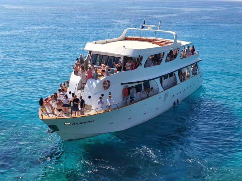 Protaras: Luxury Yacht Cruise with slide, BBQ Lunch & Drink - Swimming at the Blue Lagoon