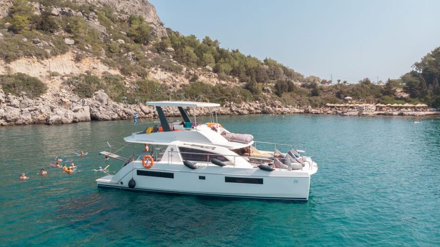 Rhodes: All-Inclusive Catamaran Cruise with Lunch and Drinks - Starting at Mandraki Harbor at 10:00