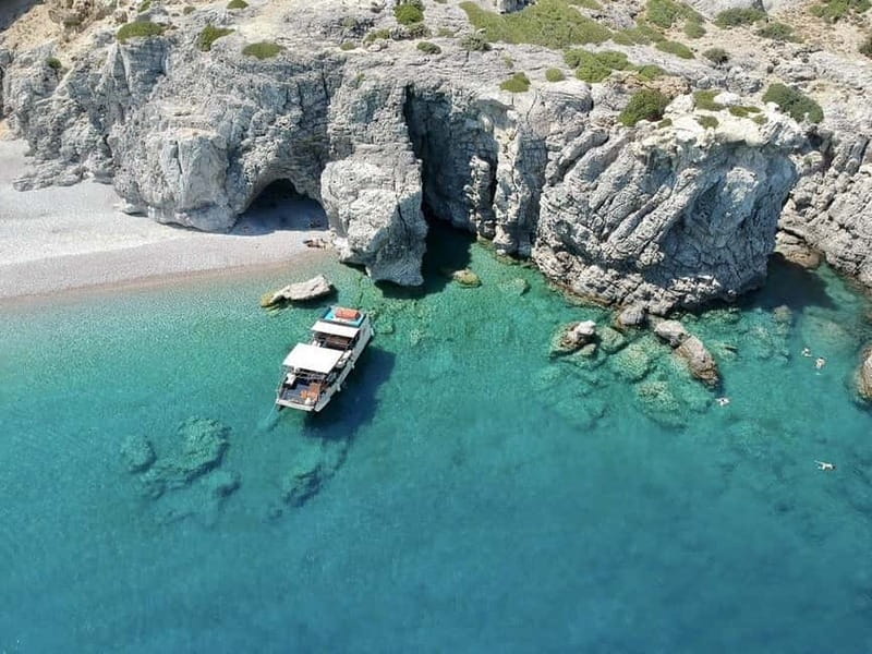 Rhodes: Anthony Quinn, Ladiko and Caves All-Inclusive Cruise - Traganou Caves: the most unusual swim