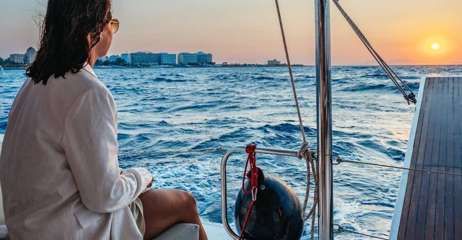 Rhodes: Sunset Catamaran Cruise with Dinner Buffet & Drinks - FAQ
