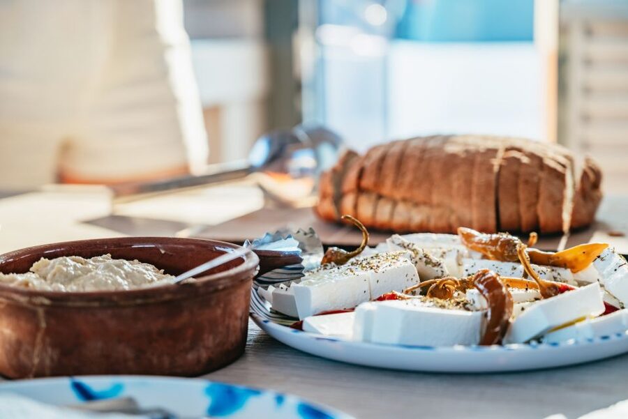 Rhodes: Sunset Catamaran Cruise with Dinner Buffet & Drinks - Swimming and snorkeling at Kalithea Bay