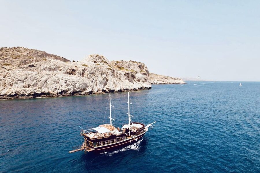Rhodes: Sunset Cruise with Unlimited Aperol, Beer, and Wine - Kallithea Springs and the swim stop