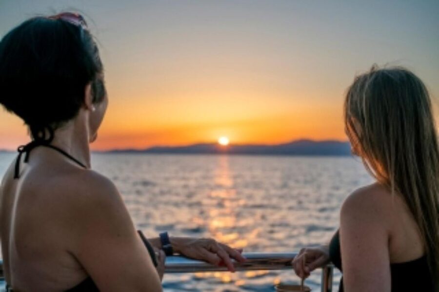 S'Arenal: Sunset Catamaran Cruise with BBQ - What the swimming stop is really like