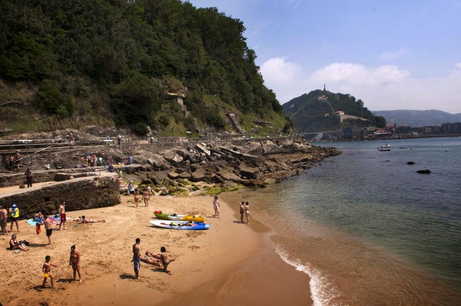 San Sebastian: Boat Tour with Stop at Santa Clara - Swimming, the small beach, and the seasonal bar