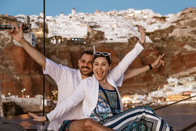 Santorini Catamaran Cruise with Greek Meal, Open-Bar and Sunset - Why Santorini looks better from the sea