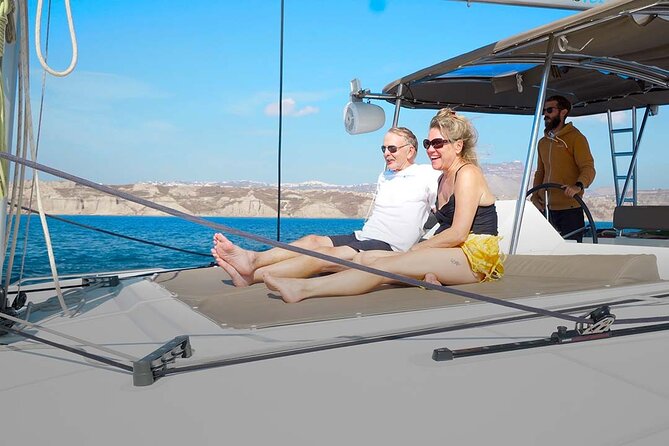 Santorini Catamaran Cruise with Greek Meal, Open-Bar and Sunset - What lunch is really like on board