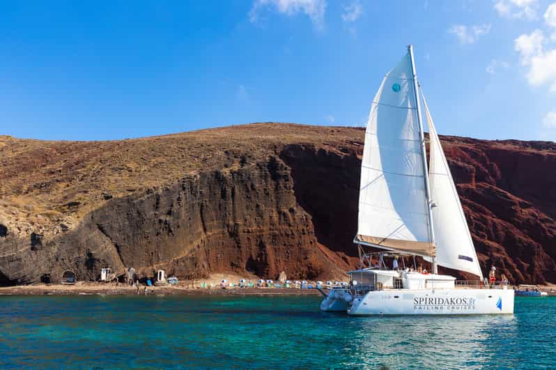 Santorini: Sailing Catamaran Cruise with BBQ and Drinks - Key points to know before booking