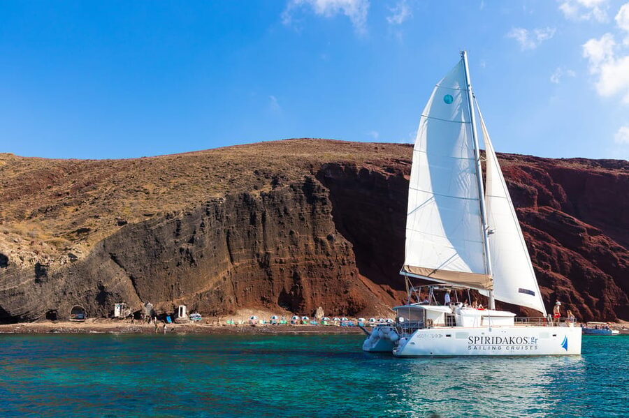 Santorini: Sailing Catamaran Cruise with BBQ and Drinks - Why seeing Santorini from the sea changes the day
